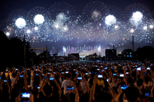 Los fuegos artificiales en el Día Nacional