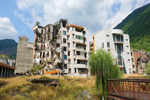 sitio del terremoto de Beichuan del Museo del Terremoto de Wenchuan