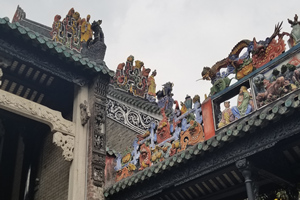 escultura de cerámica del Templo de la Familia Chen