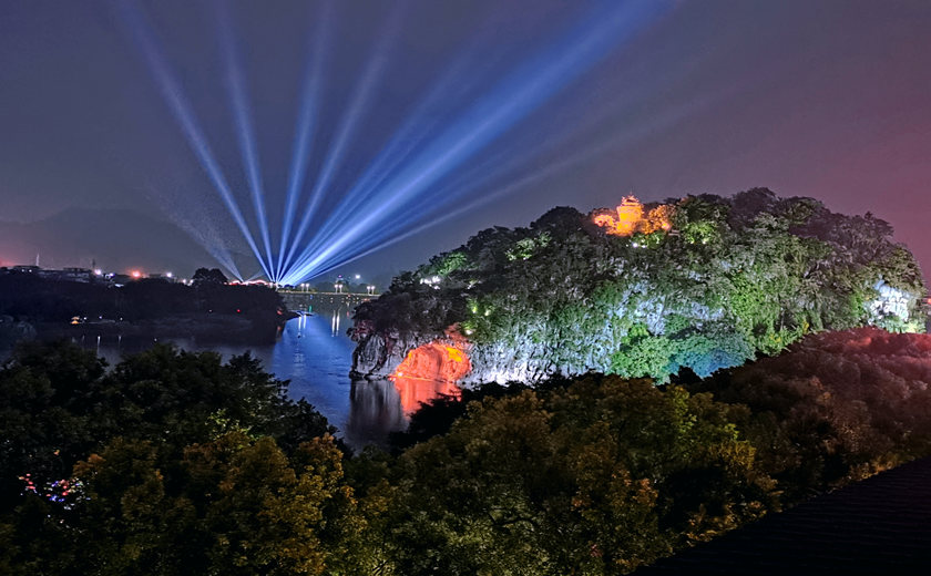 paisaje nocturno de la Colina de la Trompa de Elefante