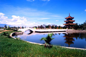 Lago Nanhu del Antiguo Pueblo de Mengzi