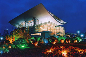 paisaje nocturno del Salón de Exposición de Planificación Urbana de Shanghái