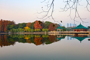 Paisaje del Área Escénica de Donghu de Wuhan