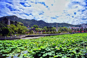 Paisaje del Templo Putuo del Sur de Xiamen