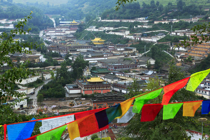 paisaje panorámico del Monasterio de Kumbum