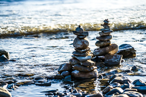 Piedras en Lago Qinghai