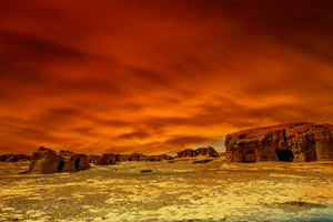 el panorama de las Ruinas de Jiaohe