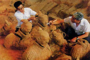 excavación del Ejército de Terracota