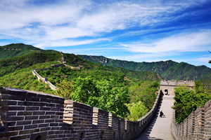 paisaje en verano de la Gran Muralla de Mutianyu