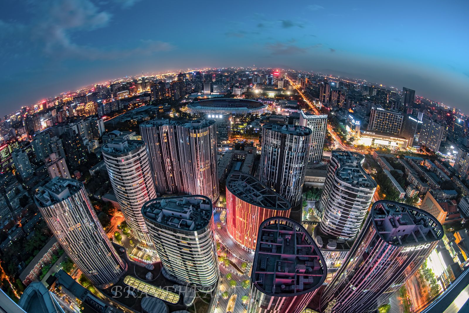 Aerial View of Sanlitun，Sanlitun