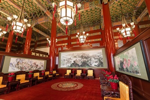 the Inner of Tian Anmen Rostrum. the Tian’anmen Square