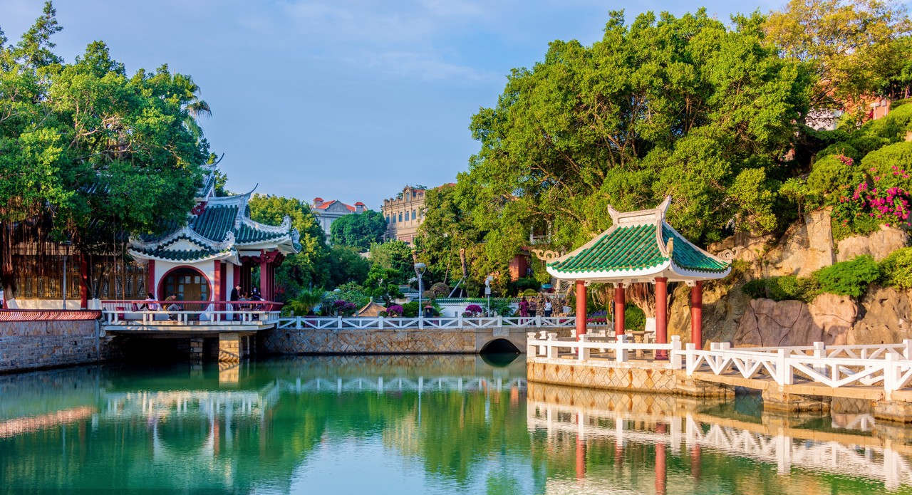 Pavilions in Shuzhuang Garden,Shuzhuang Garden 