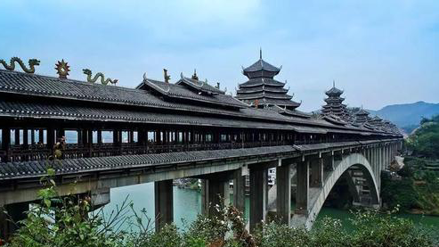 Wind and Rain Bridge，Sanjiang Drum Tower