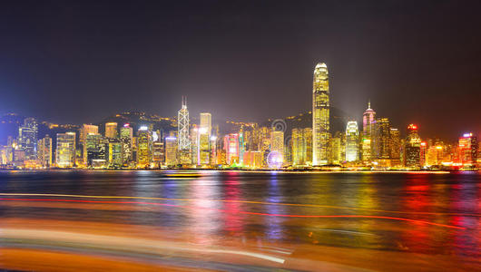 Victoria Harbour at Night，Victoria Harbour