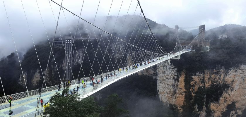 The Aerial View，Zhangjiajie Glass Bridge