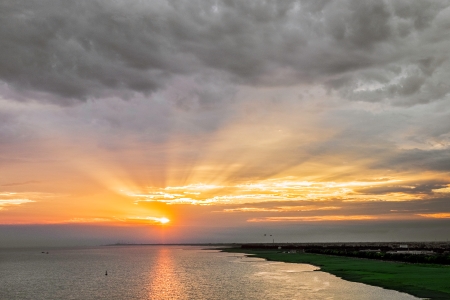 Sunset in Chongming Island, Chongming Island