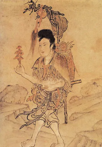 The Painting of Collecting Herbs, Yingxian Wooden Pagoda