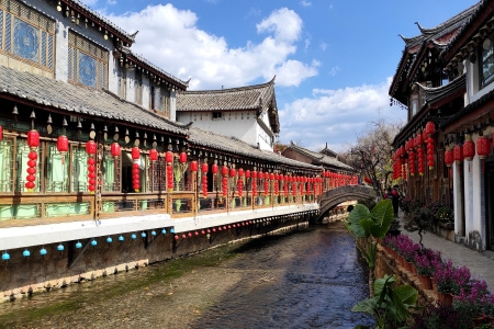 Houses Standing on Either Side of the River，Lizhuang Ancient Town