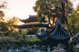 Greeting the Plum Blossoms Pavilion,The Lion Grove Garden