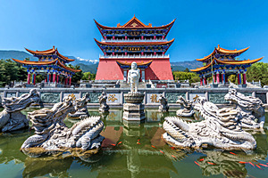 Stone Carving，Three Pagodas of the Chongsheng Temple 