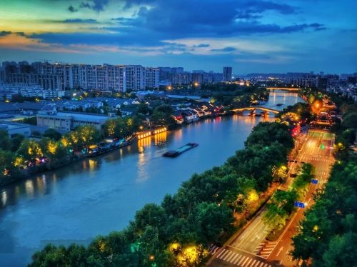 The Tranquil Night Scene，The Hangzhou Grand Canal