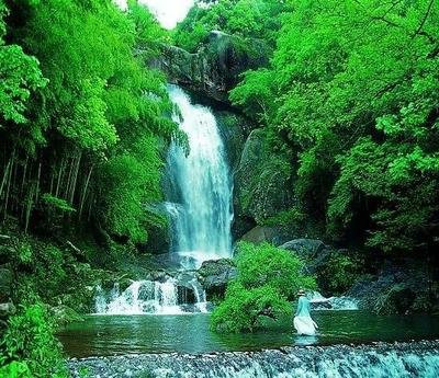 Green Waterfall, Tiantai Mountain