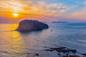 Isola di Bangchui al tramonto