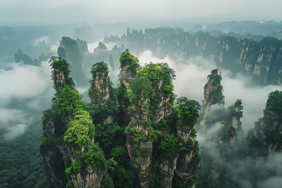 Cina Viaggio Agosto con Visita alle Montagne degli Avatar